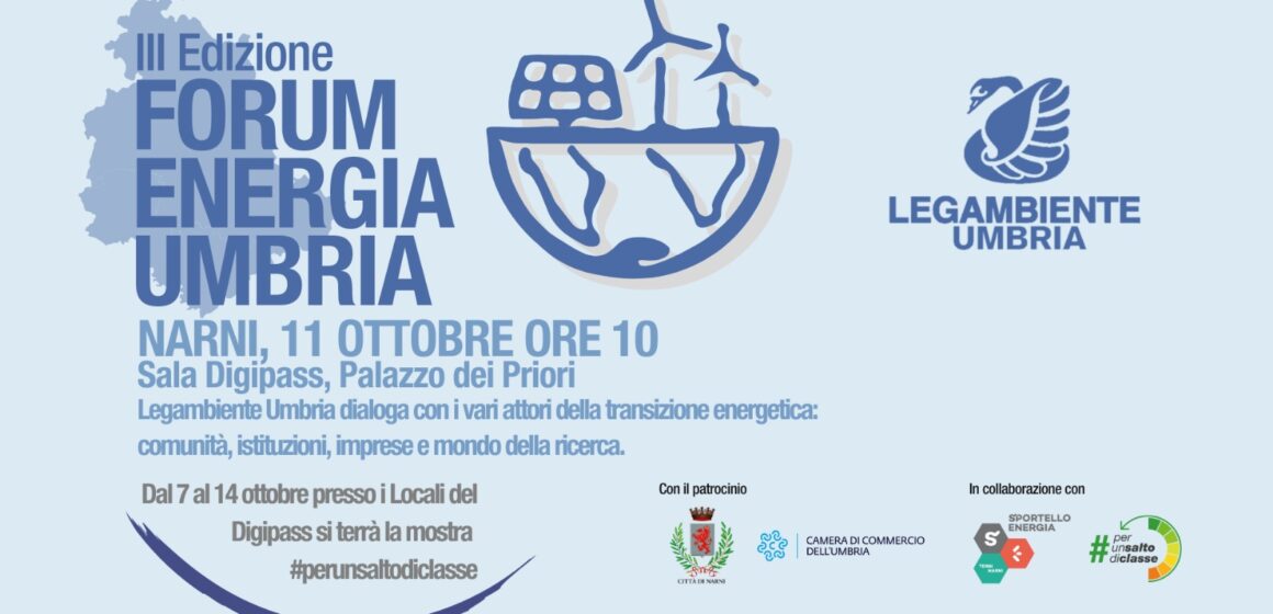 Torna il Forum Energia di Legambiente Umbria, a Narni venerdì 11 ottobre